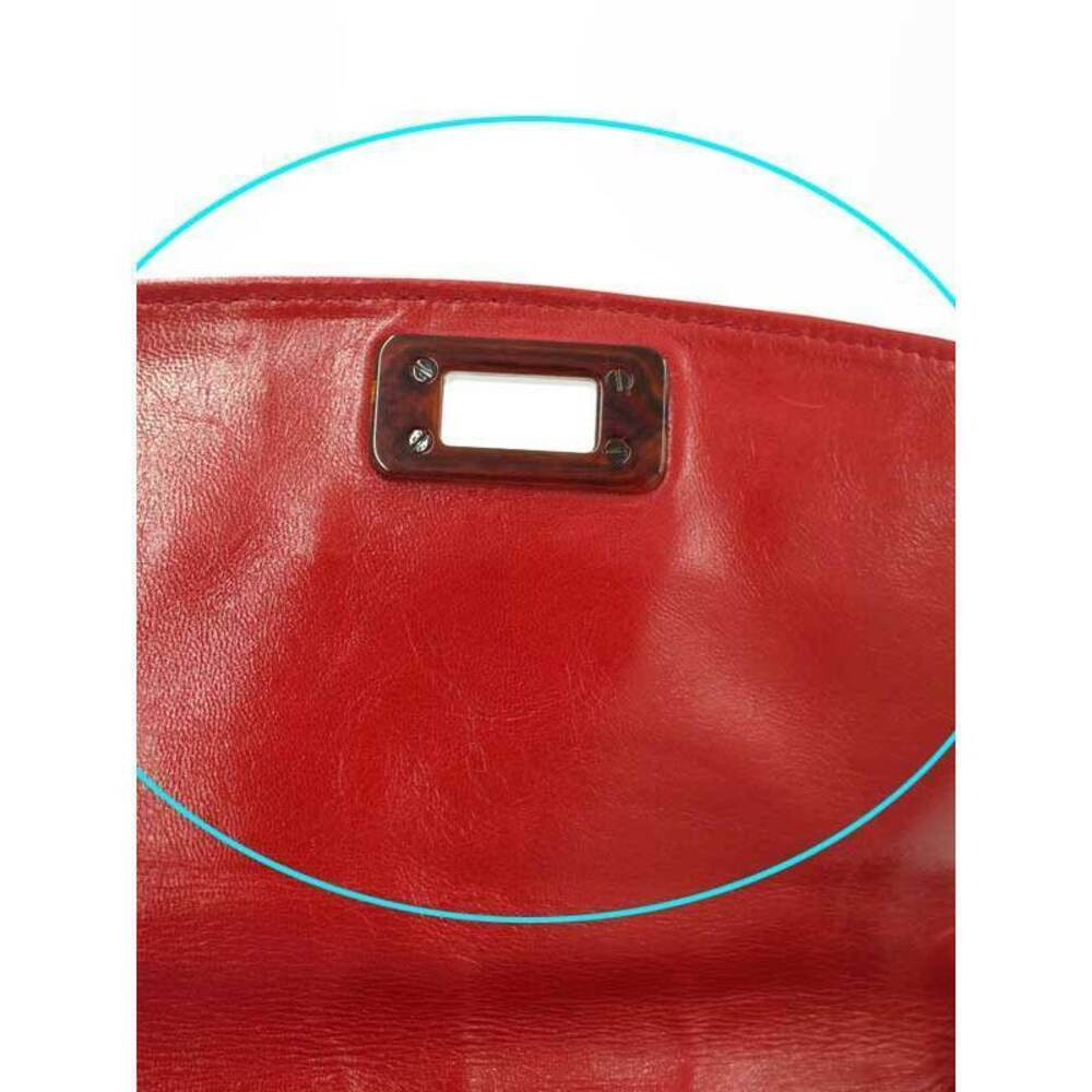 PRADA Lip Chain Shoulder Bag denim blue Red - Picture 6 of 9